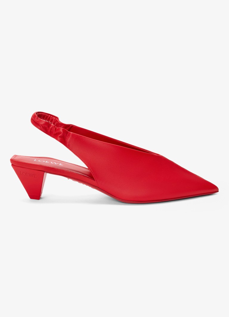 LOEWE Dames Slingback van lamsleer in de kleur Rood