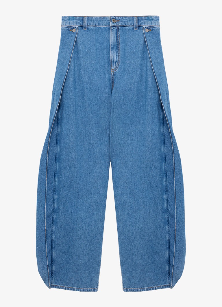 LOEWE Dames High waist balloon fit jeans met medium wassing in de kleur Indigo