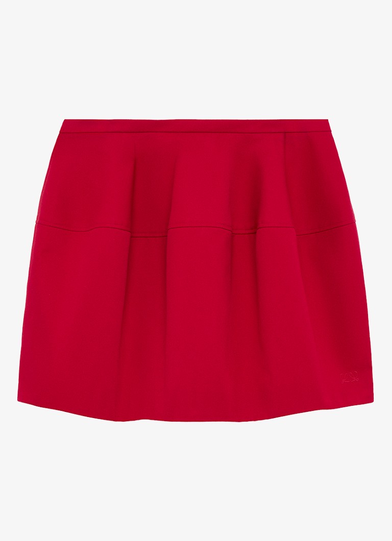 LOEWE Dames Minirok in zijdeblend in de kleur Rood