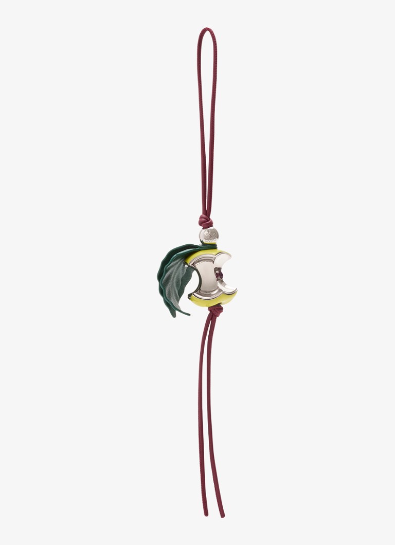 LOEWE Dames Apple tasbedel van kalfsleer in de kleur Bordeauxrood