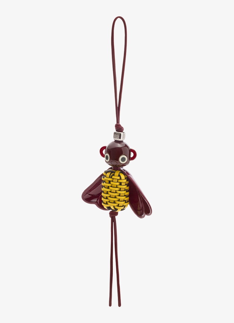 LOEWE Dames Blombee tasbedel van kalfsleer in de kleur Donkerrood