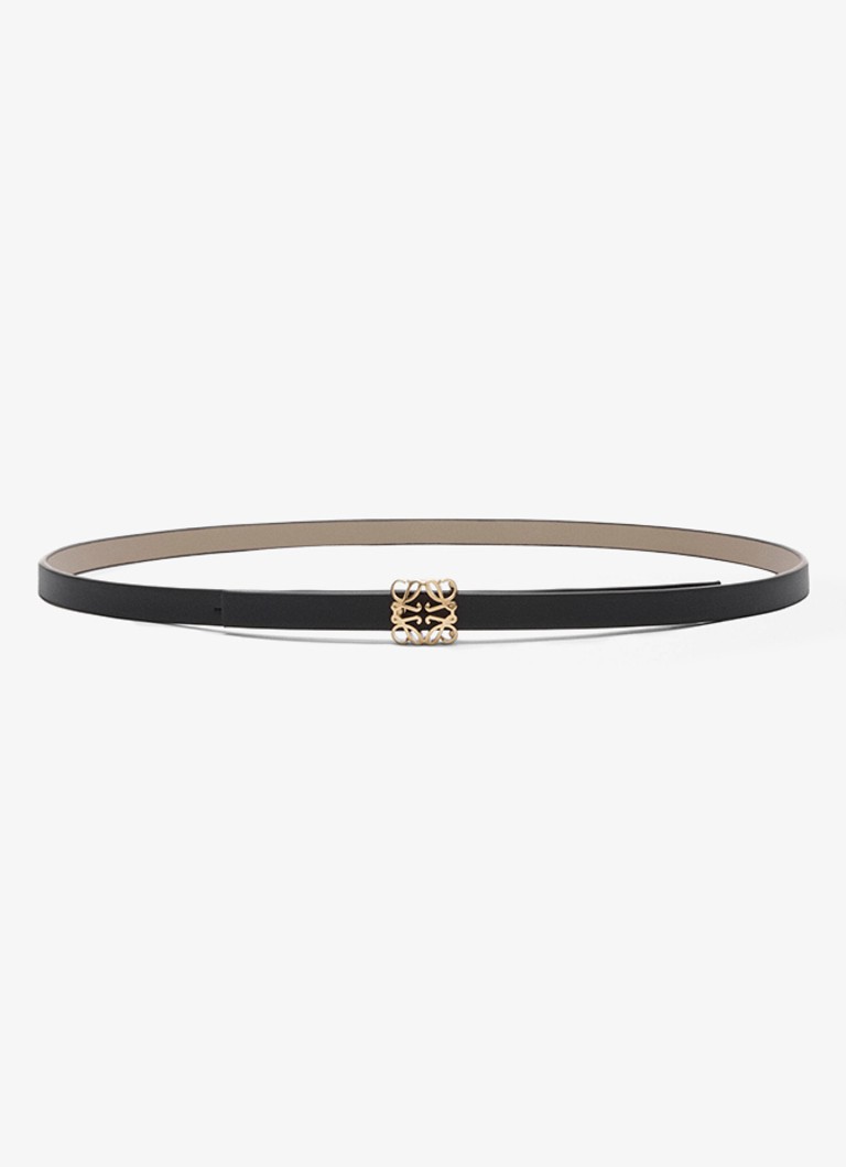 LOEWE Dames Reversible riem van kalfsleer in de kleur Zwart