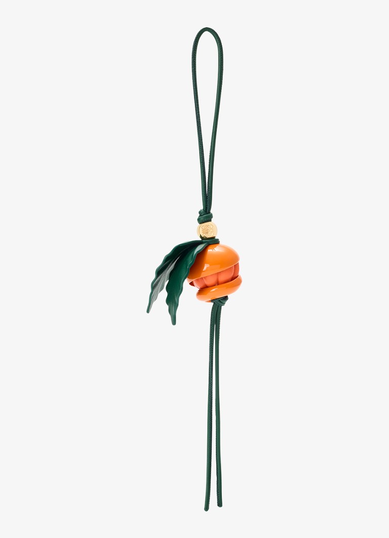 LOEWE Dames Peeling Orange tasbedel van kalfsleer in de kleur Oranje