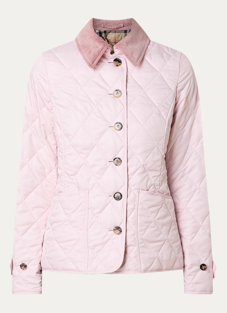 Burberry Dames Fernleigh gewatteerd jack met steekzakken in de kleur Lichtroze, maat: S