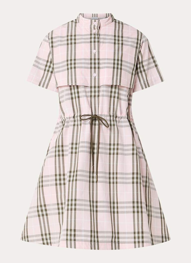 Burberry Dames Isotta mini tuniekjurk met ruitdessin in de kleur Lichtroze, maat: S