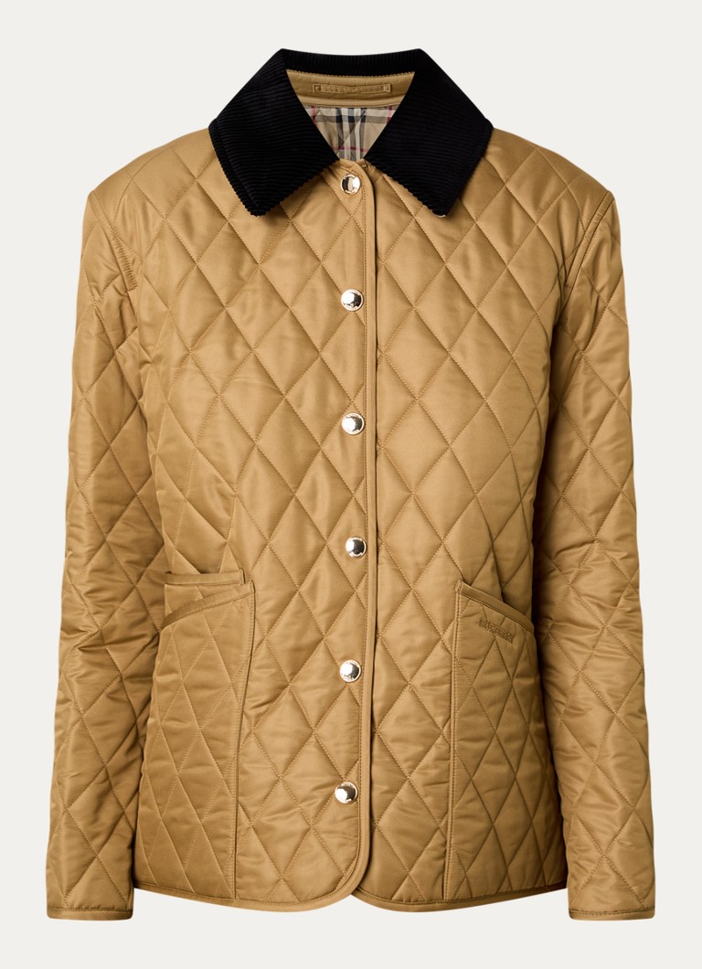 Burberry Dames Quilted jack met opgestikte zakken in de kleur Camel, maat: S
