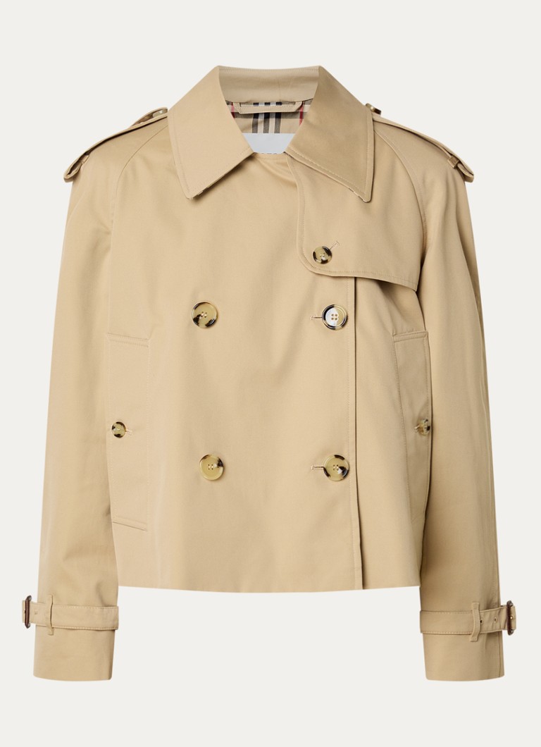 Burberry Dames Haltye trenchcoat met steekzakken in de kleur Beige, maat: M