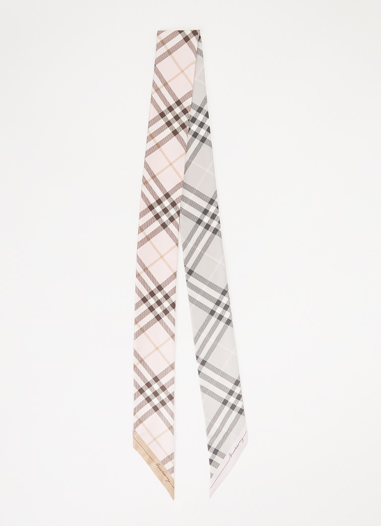 Burberry Dames Sjaal van zijde 180 x 8 cm in de kleur Lichtroze, maat: One Size