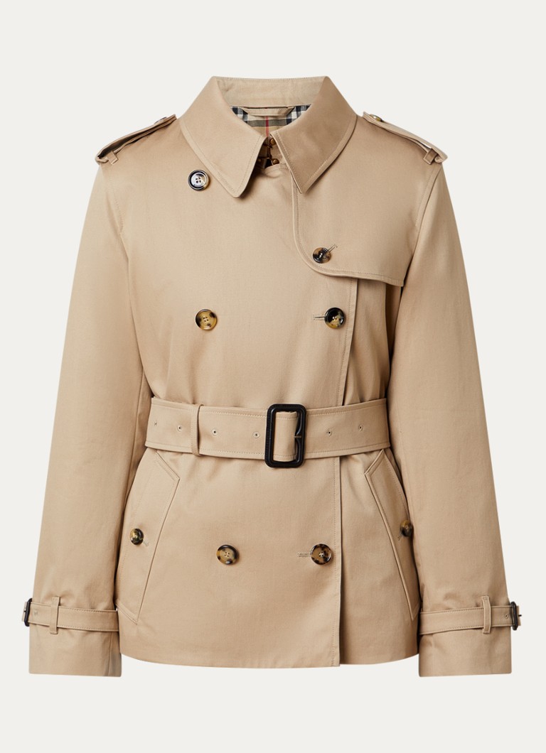 Burberry Dames Lakefield trenchcoat met strikceintuur en steekzakken in de kleur Beige, maat: L