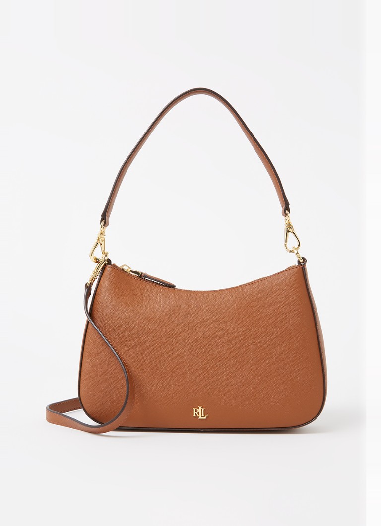 Ralph Lauren Dames Danni schoudertas van leer in de kleur Cognac, maat: OSZ