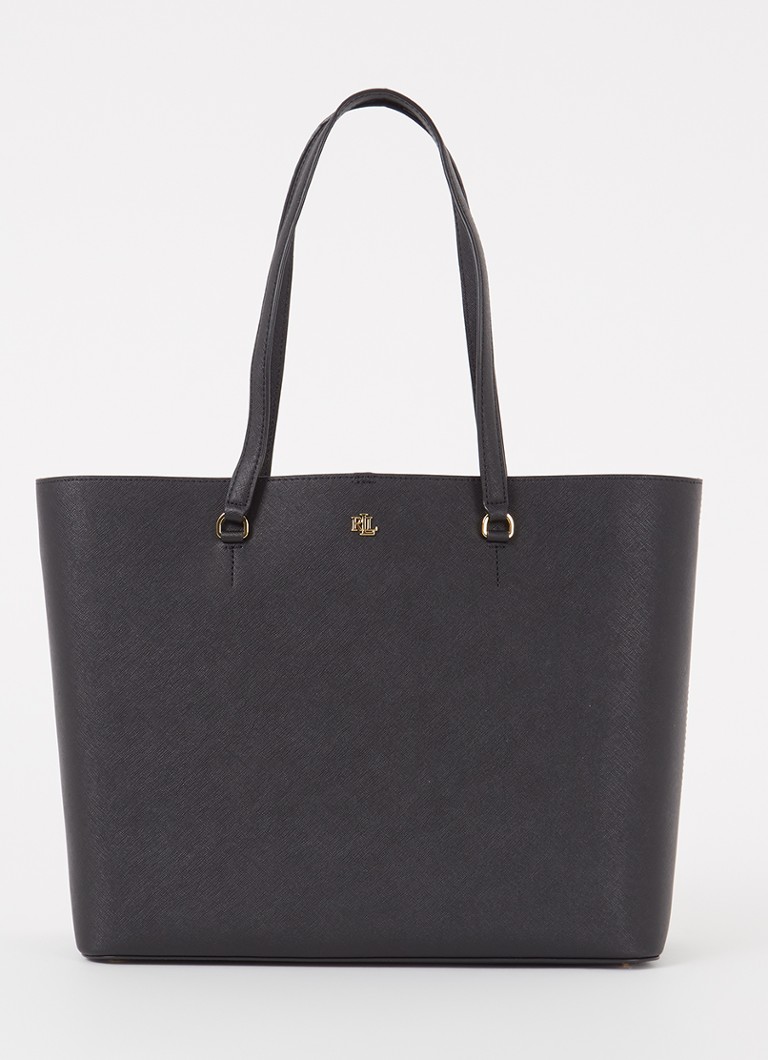 Ralph Lauren Dames Karly Large schoudertas met logo in de kleur Zwart, maat: OSZ