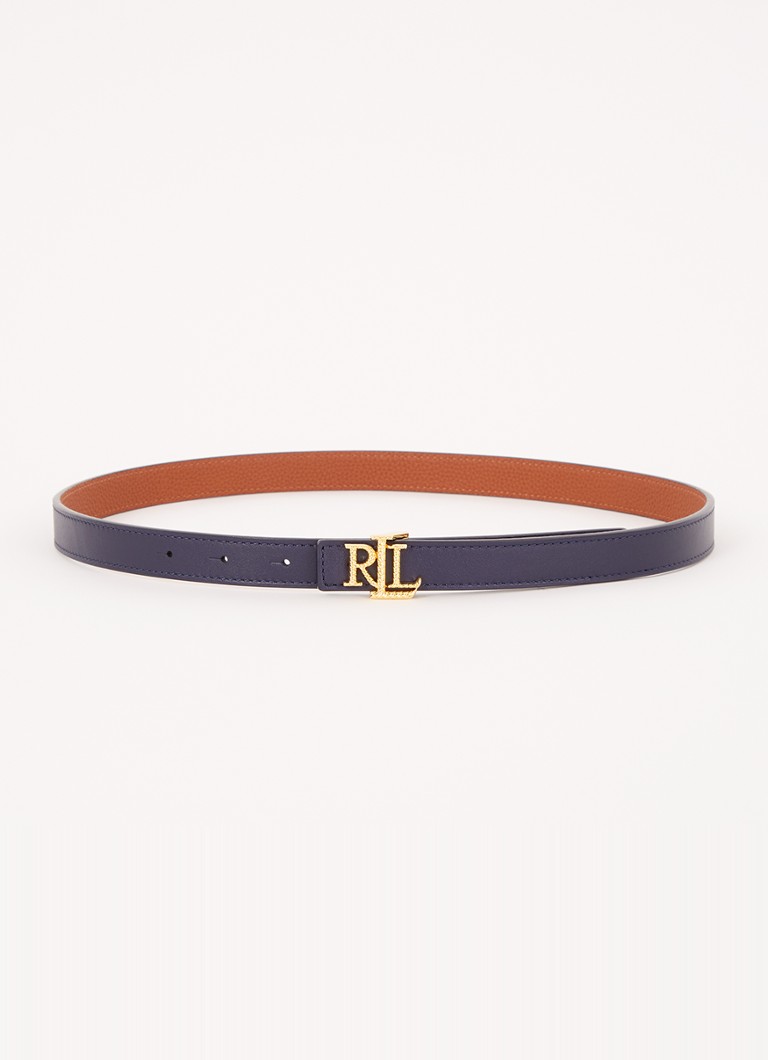 Ralph Lauren Dames Reversible riem van leer met logo in de kleur Roodbruin, maat: L