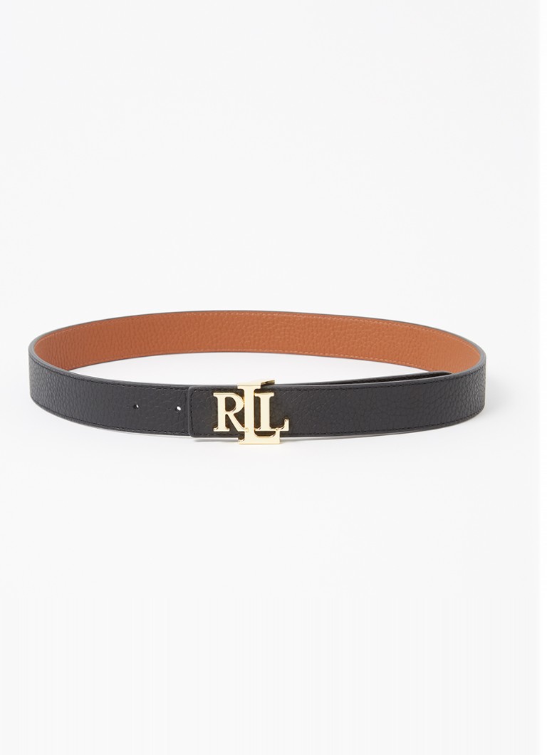 Ralph Lauren Dames Reversible riem van leer in de kleur Zwart, maat: L