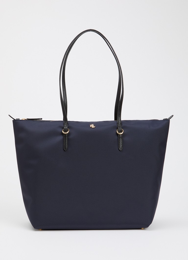 Ralph Lauren Dames Keaton shopper met logo in de kleur Donkerblauw, maat: OZ