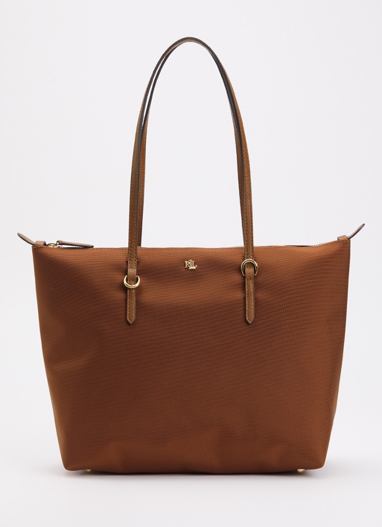 Ralph Lauren Dames Keaton shopper met logo in de kleur Bruin, maat: 1SZ