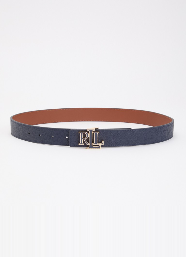 Ralph Lauren Dames Reversible riem van leer in de kleur Donkerblauw, maat: xs