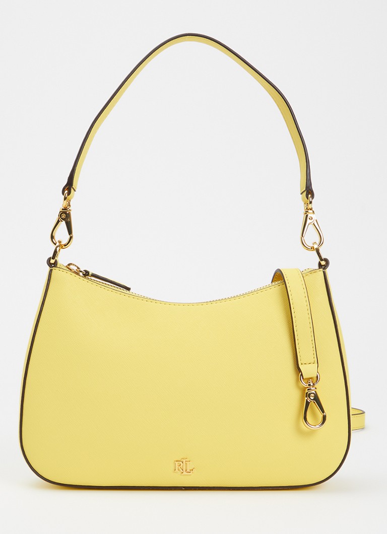 Ralph Lauren Dames Danni M handtas van leer met afneembare schouderriem in de kleur Geel, maat: 1SZ