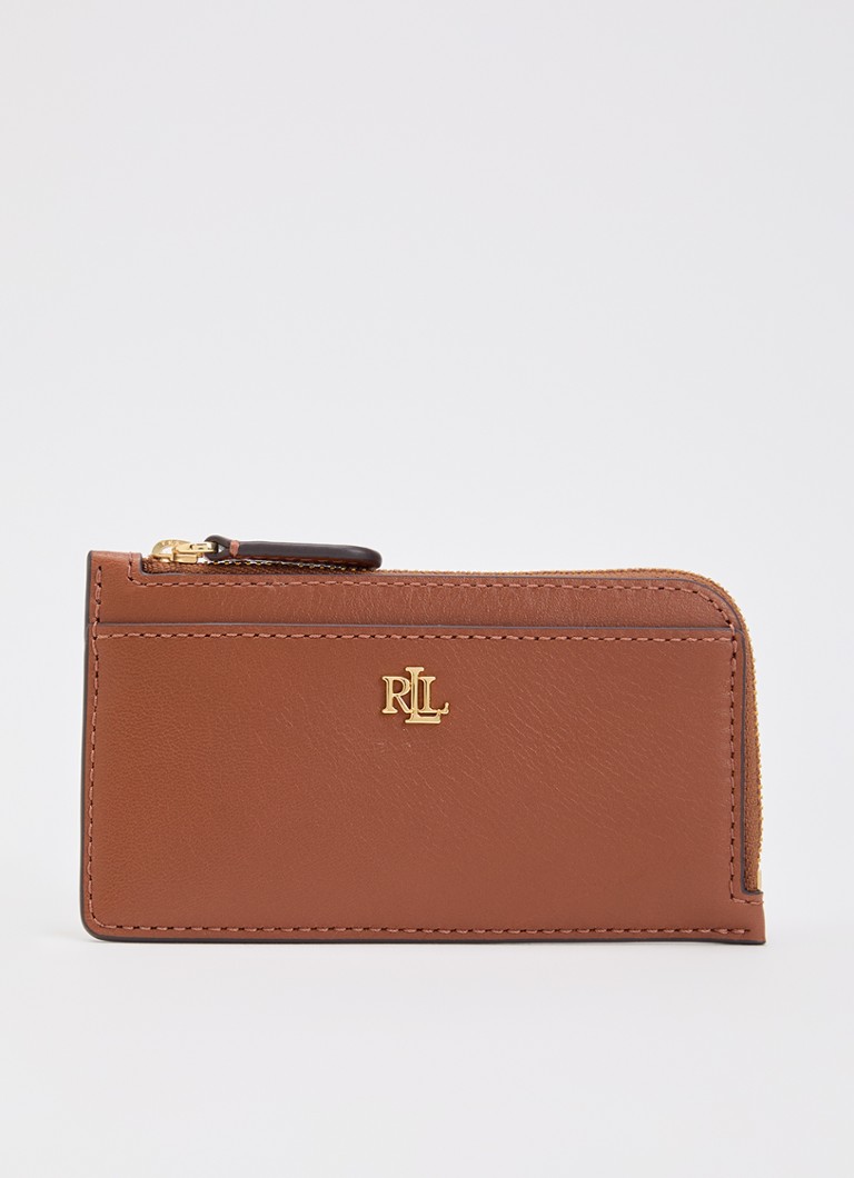 Ralph Lauren Dames Pasjeshouder van leer in de kleur Bruin, maat: 1SZ