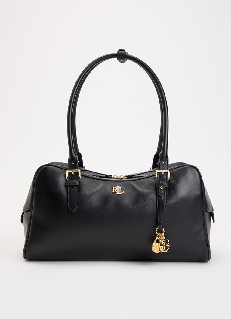 Ralph Lauren Dames Marcy schoudertas van leer in de kleur Zwart, maat: 1SZ
