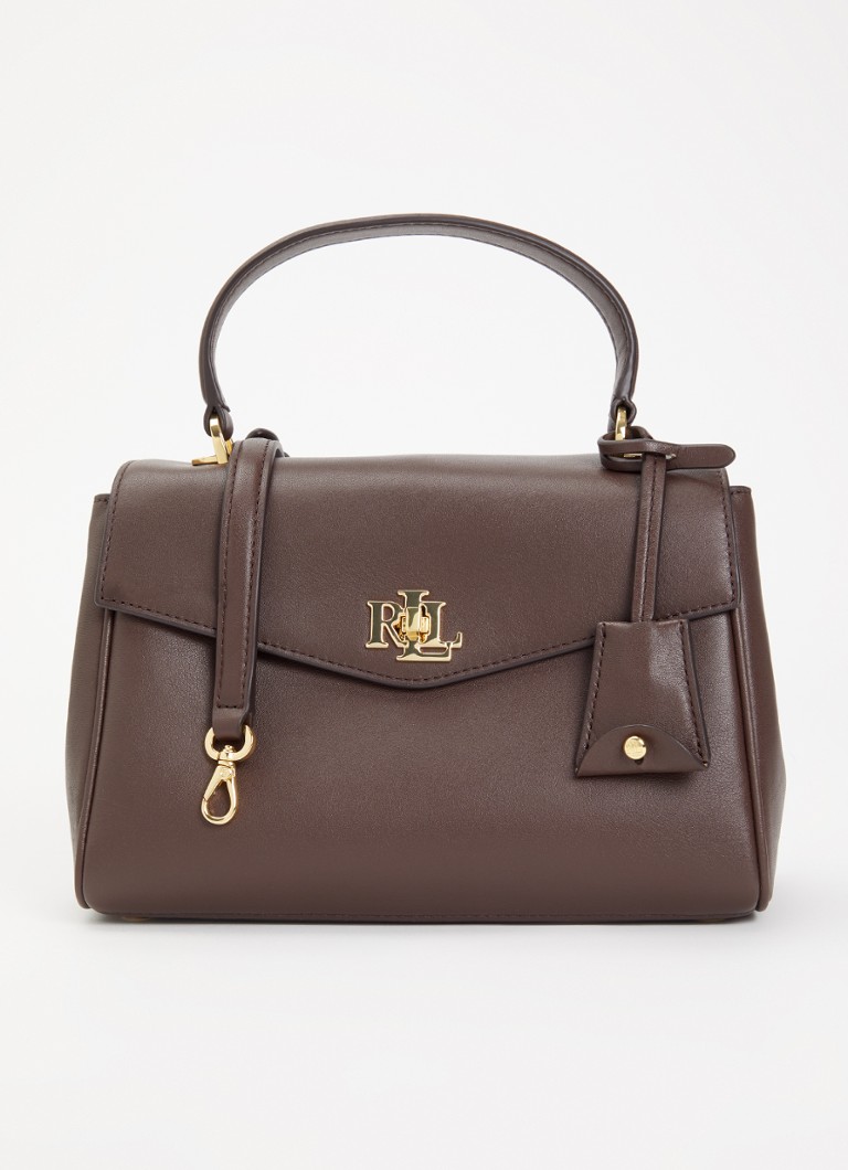 Ralph Lauren Dames Farrah Small handtas van leer met afneembare schouderriem in de kleur Donkerbruin, maat: 1SZ
