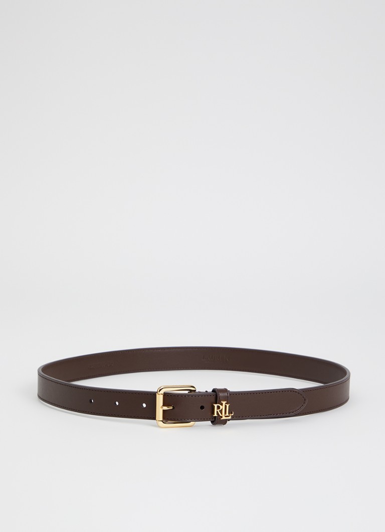 Ralph Lauren Dames Riem van leer in de kleur Donkerbruin, maat: L