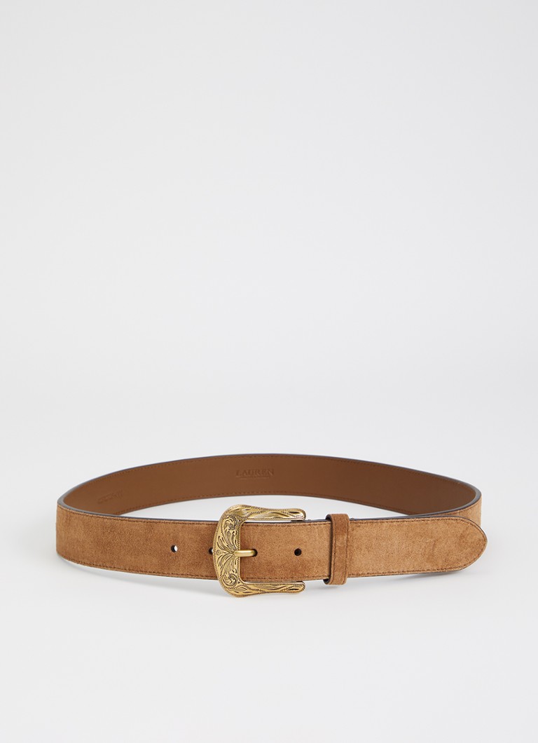 Ralph Lauren Dames Riem van suède in de kleur Lichtbruin, maat: M