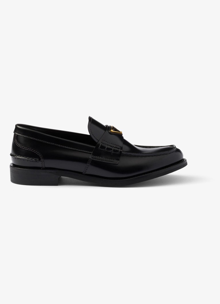 Prada Dames Loafer van kalfsleer in de kleur Zwart