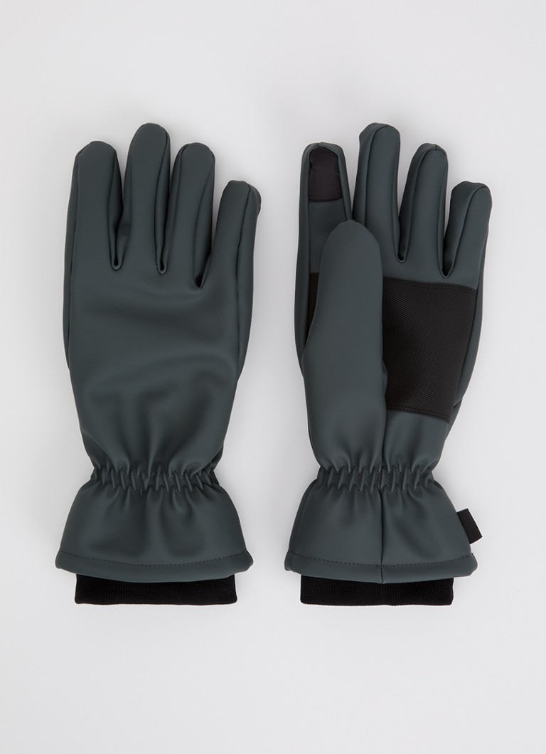 Rains Heren Handschoenen met waterafstotende coating in de kleur Donkergrijs, maat: M