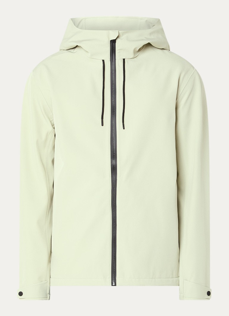 Rains Heren Suva softshell jack met capuchon in de kleur Lindegroen, maat: XS