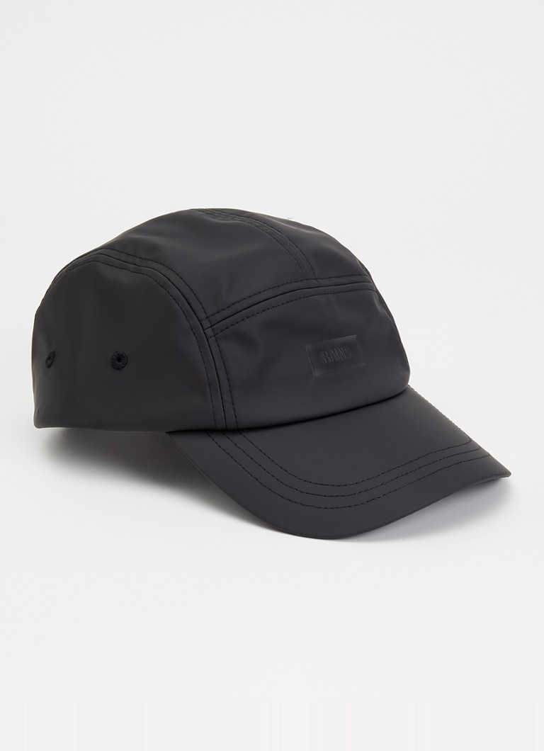 Rains Heren Pet met logo in de kleur Zwart, maat: One Size