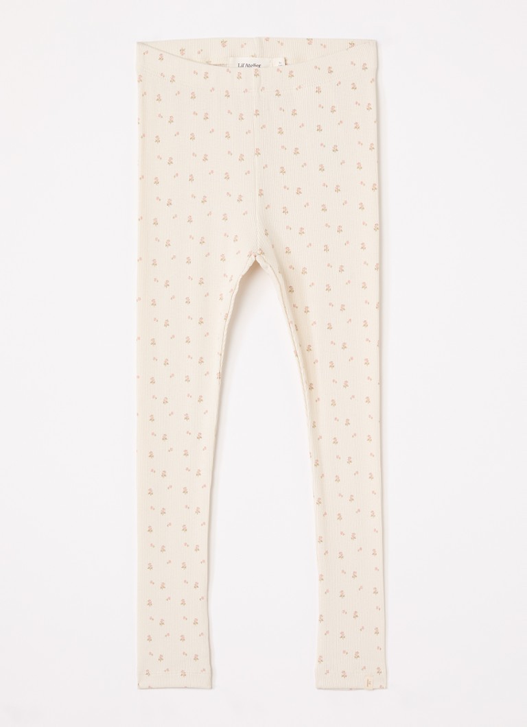 Lil 'Atelier Meisjes NMFGago legging met print in de kleur Creme, maat: 110