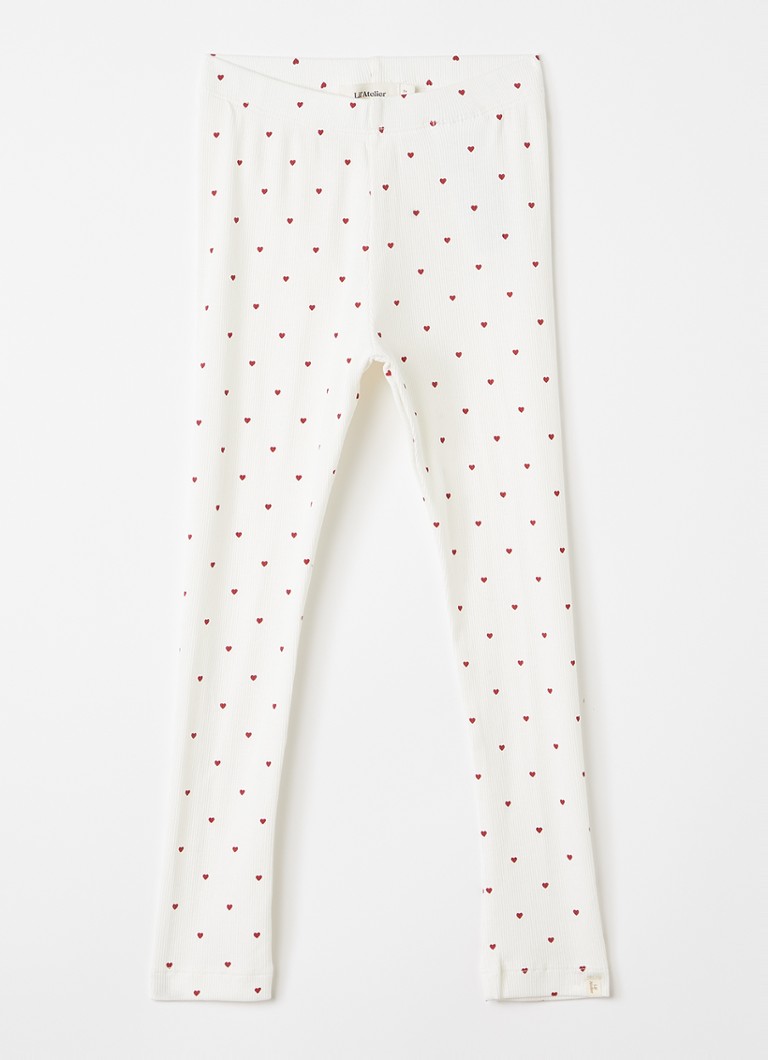 Lil 'Atelier Meisjes NMFGago legging met print in de kleur Ivoor, maat: 92