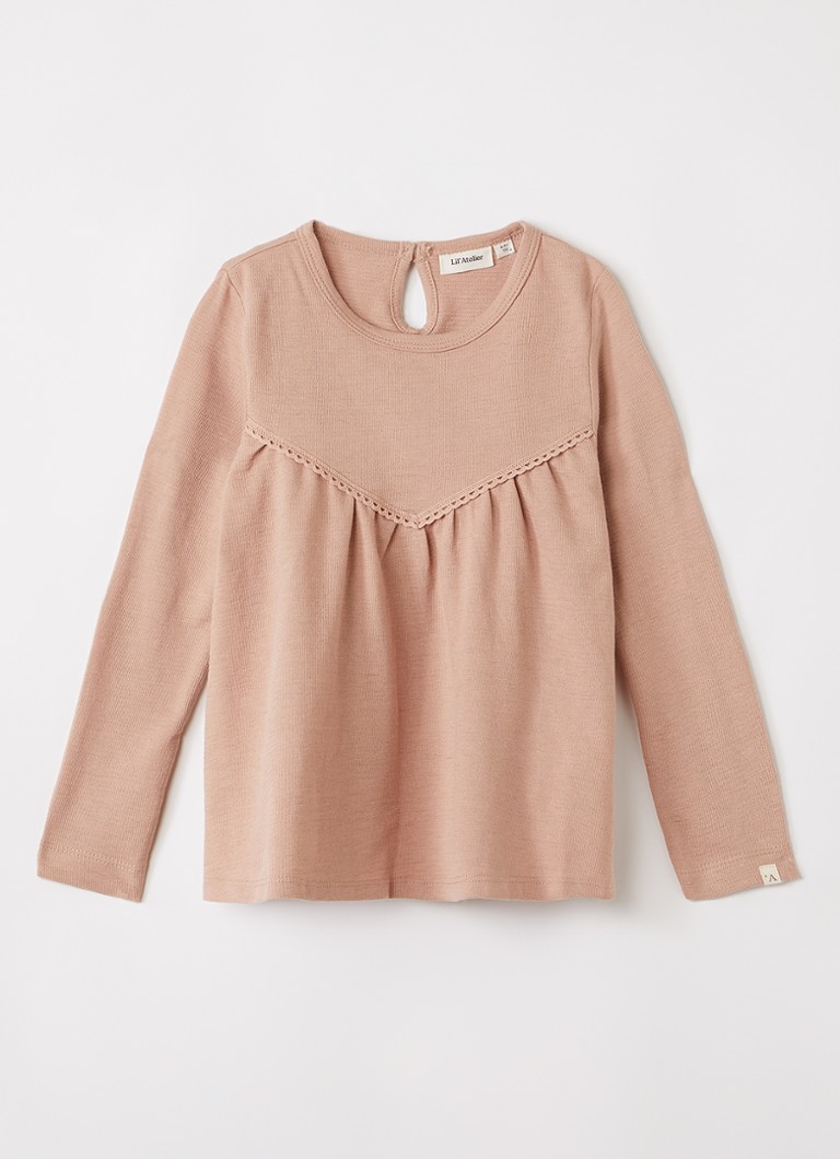 Lil 'Atelier Meisjes NMFBerry tuniek met ronde hals in de kleur Zalmroze, maat: 116