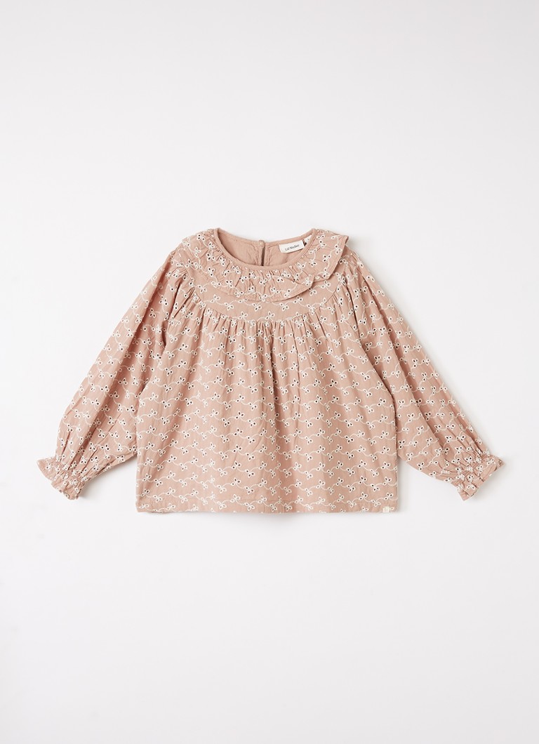 Lil 'Atelier Meisjes NMFTessie tuniek met bloemborduring in de kleur Oudroze, maat: 98