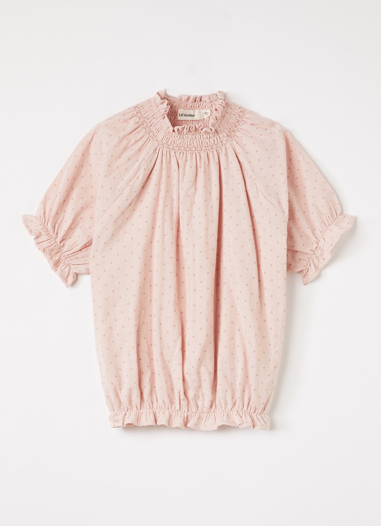 Lil 'Atelier Meisjes NMFDembe T-shirt met print in de kleur Oudroze, maat: 92