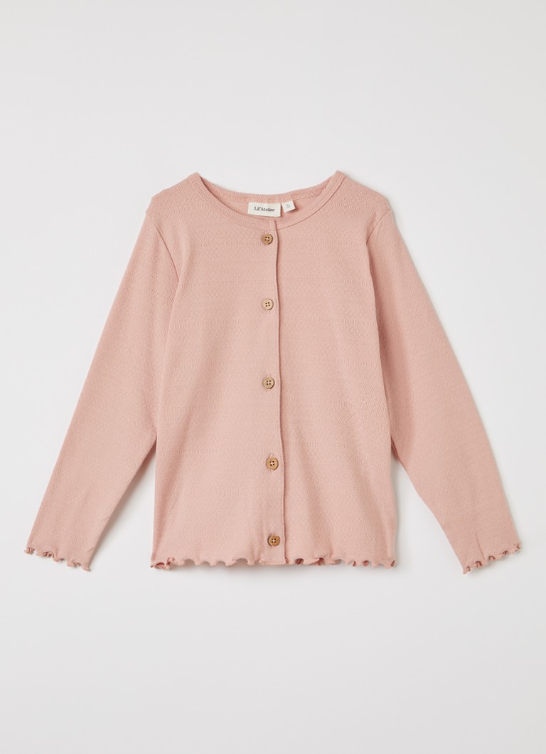 Lil 'Atelier Meisjes NMFDimia vest met geschulpte zoom in de kleur Oudroze, maat: 122/128