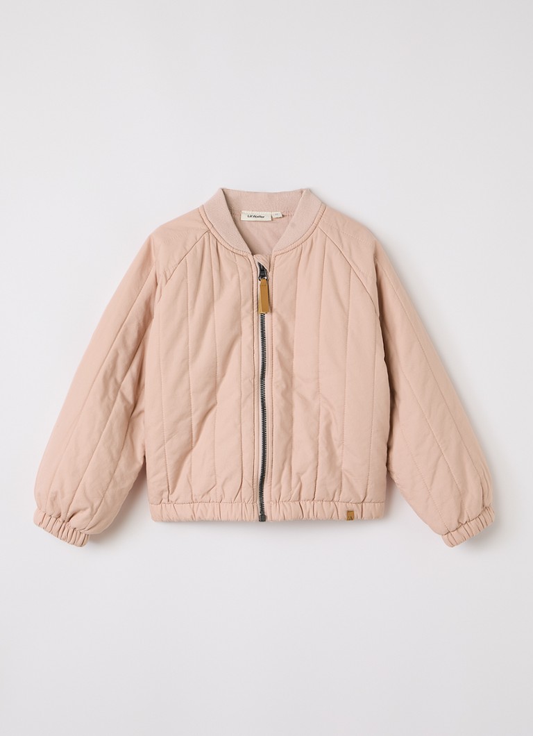 Lil 'Atelier Meisjes NBMLio gewatteerd bomberjack in de kleur Zalmroze, maat: 92