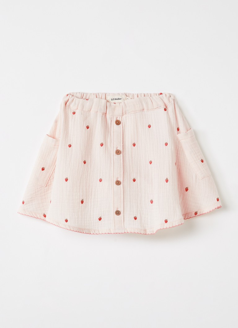 Lil 'Atelier Meisjes NMFKamma rok met print in de kleur Lichtroze, maat: 110
