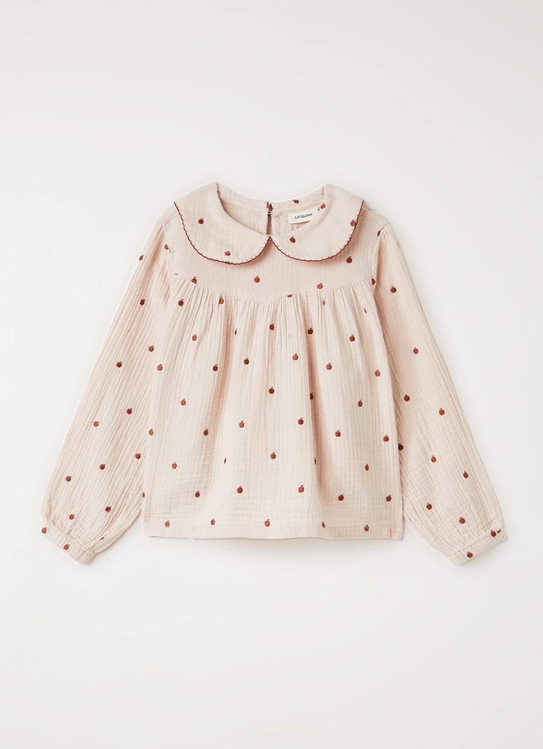 Lil 'Atelier Meisjes NMFKamma top met print in de kleur Lichtroze, maat: 110