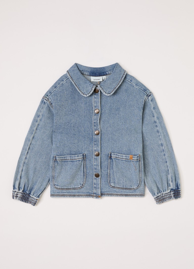 Lil 'Atelier Meisjes NMFKarole overshirt van denim in de kleur Indigo, maat: 110