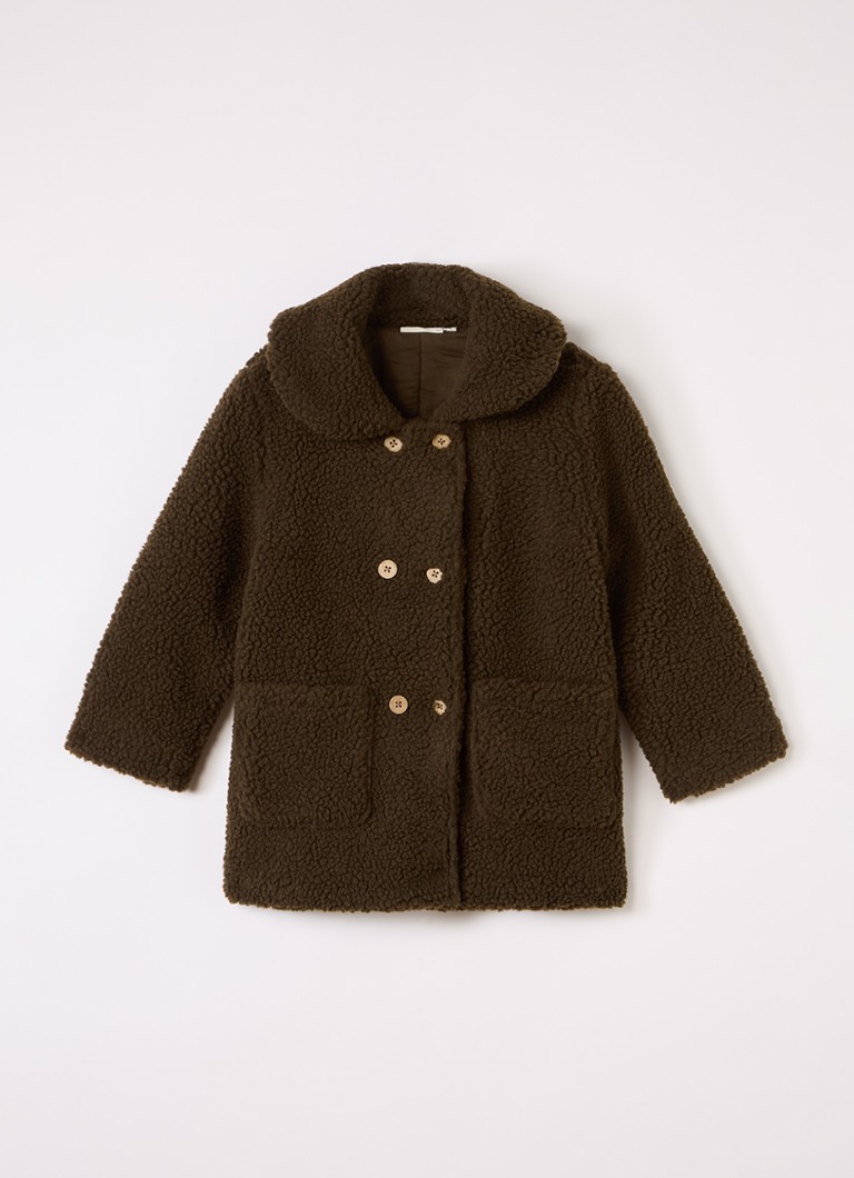 Lil 'Atelier Meisjes NMFNalo jack van teddy in de kleur Donkerbruin, maat: 122/128