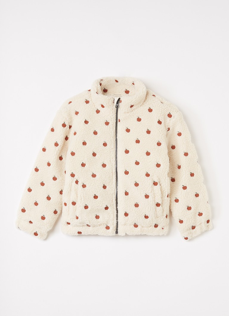 Lil 'Atelier Meisjes NMFNalo jack van teddy met borduring in de kleur Creme, maat: 122/128