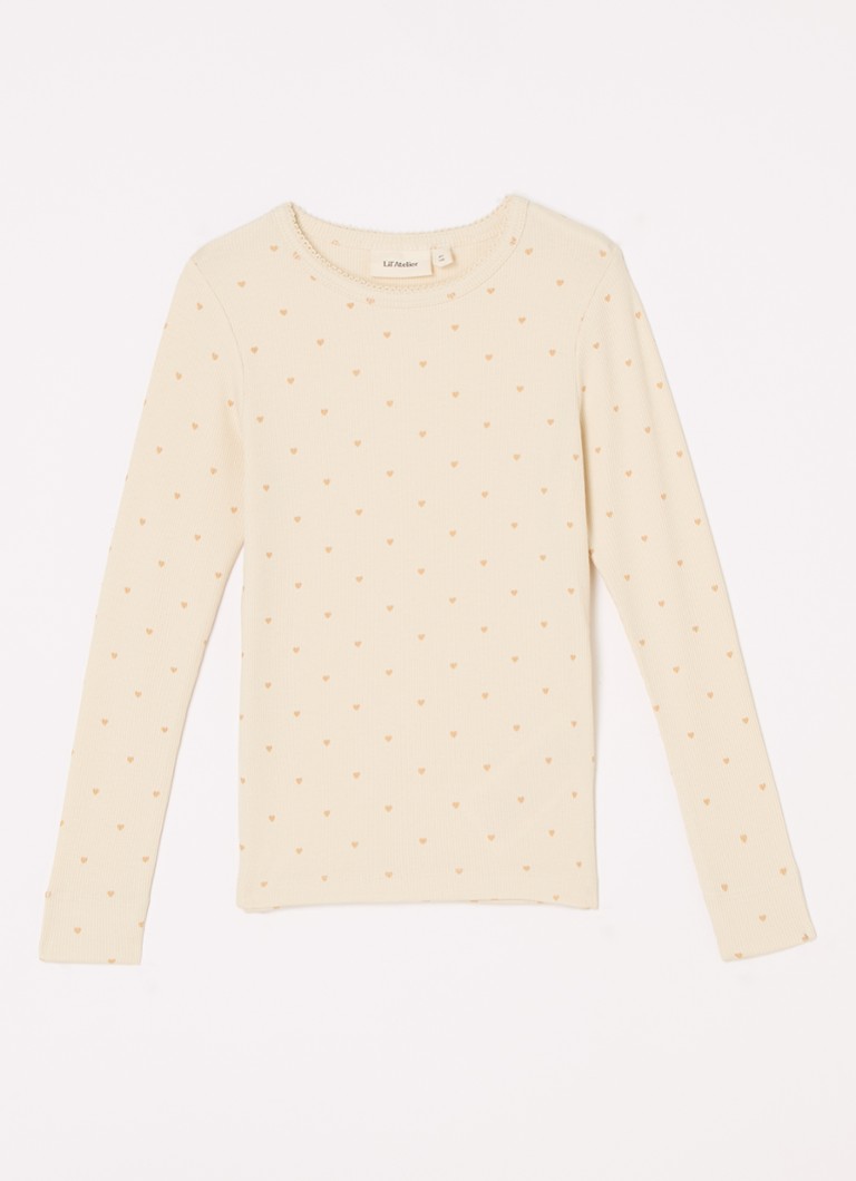 Lil 'Atelier Meisjes NMFGago ribgebreide longsleeve in de kleur Vanillegeel, maat: 4