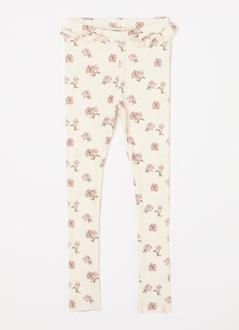 Lil 'Atelier Meisjes NMFGavo legging in katoenblend in de kleur Beige, maat: 110