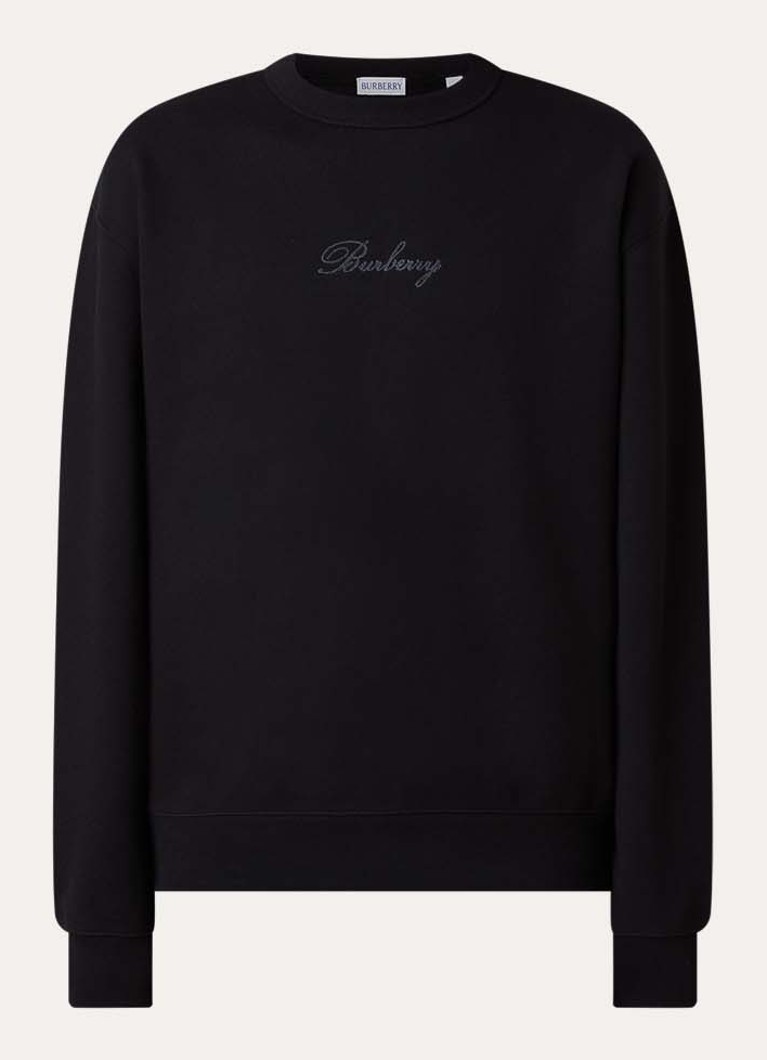 Burberry Heren Rowan sweater met logo- en backprint in de kleur Zwart, maat: S