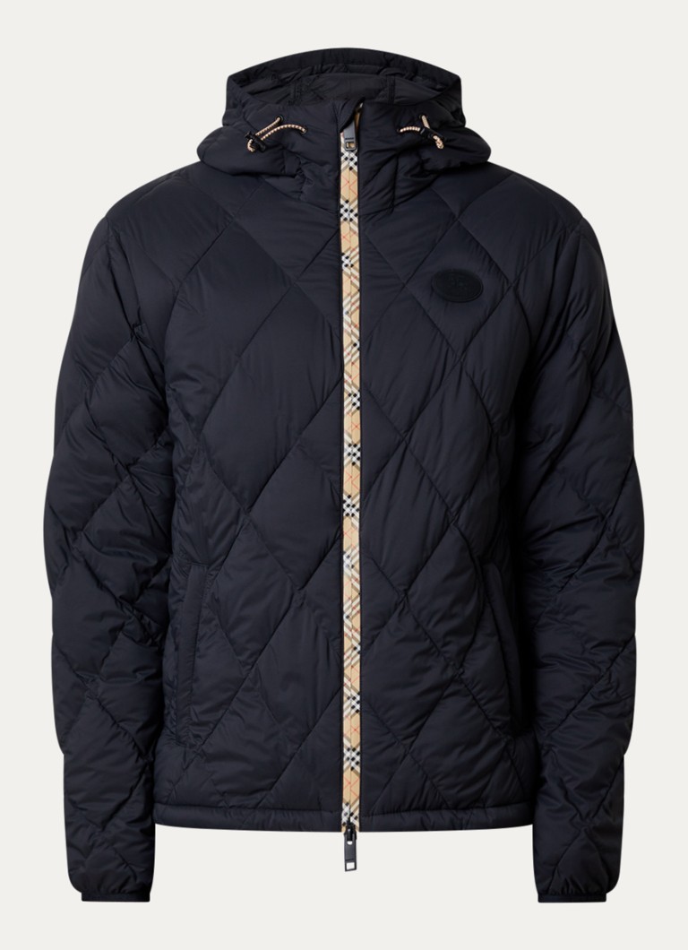 Burberry Heren Hescott gewatteerd jack met quilt patroon in de kleur Zwart, maat: L