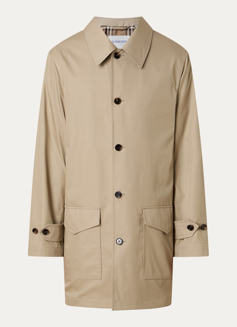 Burberry Heren Meadowbank mantel met klepzakken in de kleur Beige, maat: 50
