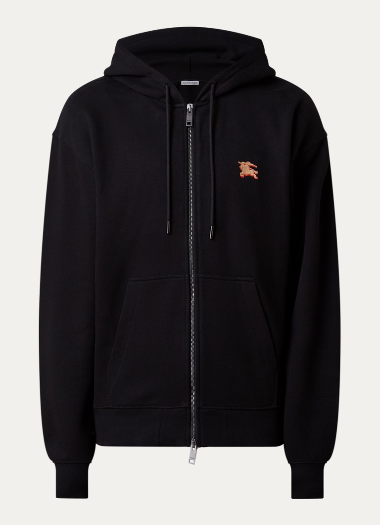Burberry Heren Rory sweatvest met logo- en backborduring in de kleur Zwart, maat: M
