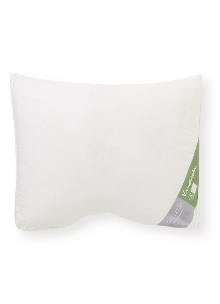Vandyck Feel Good medium hoofdkussen met vulling van polyester 60 x70 cm Wit - Deal