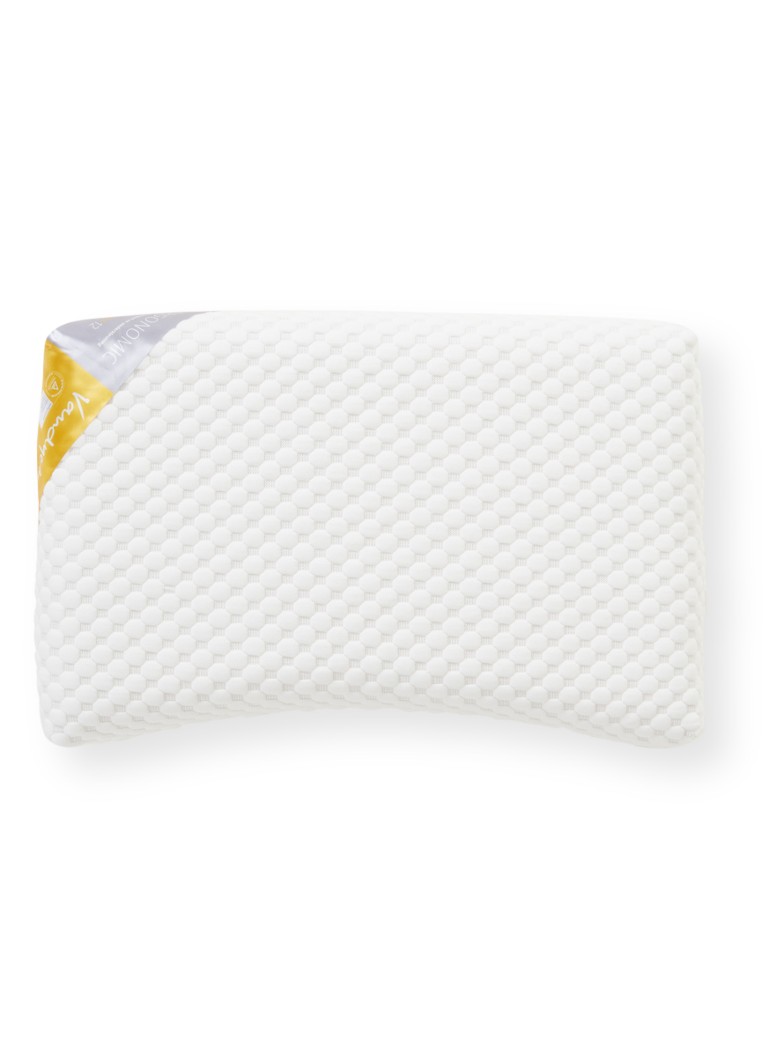 Vandyck Ergonomic 12 medium hoofdkussen met vulling 60 x 40 cm Wit - Deal